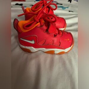Nike Kids bright red and orange Sneakers
